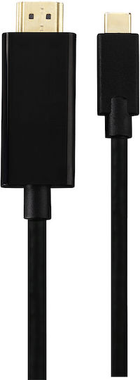 HAMA HDMI 2.0 Премиум Висока Скорост 4K 60Hz HDR Кабел HDMI Мъжки - USB-C Мъжки 1.8м Черен