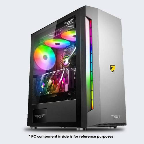 Armaggeddon Tessaraxx Core 11 Gaming Midi Tower Computer Case with Side Window Black