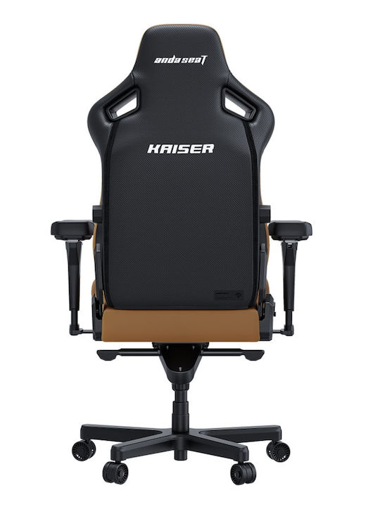Anda Seat Kaiser 4 L Καρέκλα Gaming Δερματίνης με Ρυθμιζόμενα Μπράτσα Καφέ