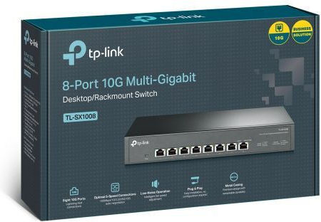TP-LINK TL-SX1008 v3 Unverwaltet L2 Switch mit 8 Ports Gigabit (10Gbps) Ethernet