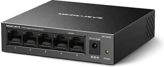 Mercusys MS105GS v1 Unmanaged L2 Switch με 5 Θύρες Gigabit (1Gbps) Ethernet