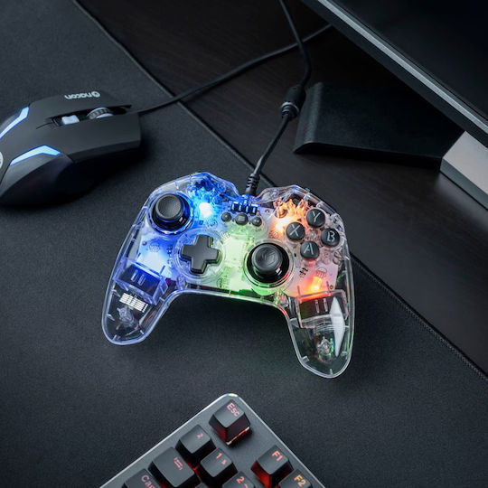 Nacon GC-100XF Ενσύρματο Gamepad για PC Διάφανο