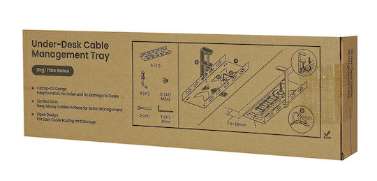 Brateck Office Cable Management CC11-10-1 Metal 40x12.9x19cm Black 116445