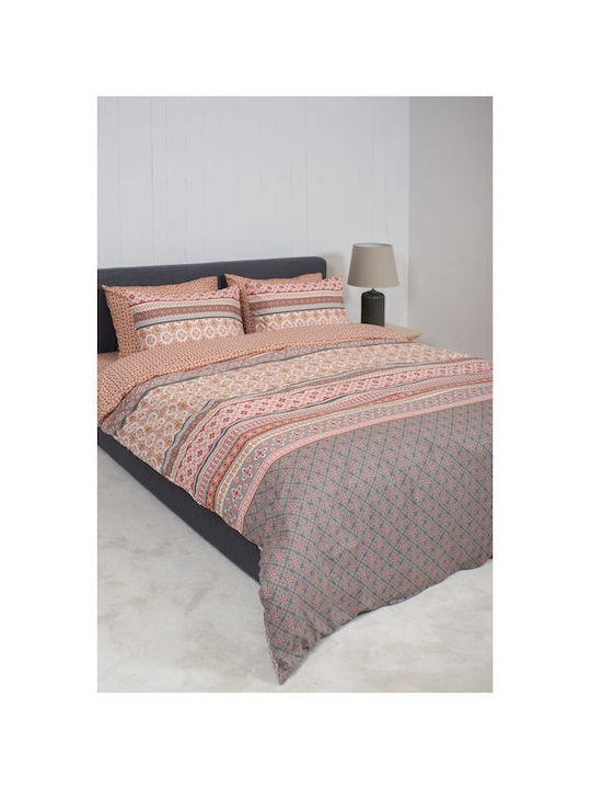 Βιοκαρπέτ 856 Lampeter Σετ Σεντόνια Υπέρδιπλα 240x260εκ. Cayenne (4τμχ)