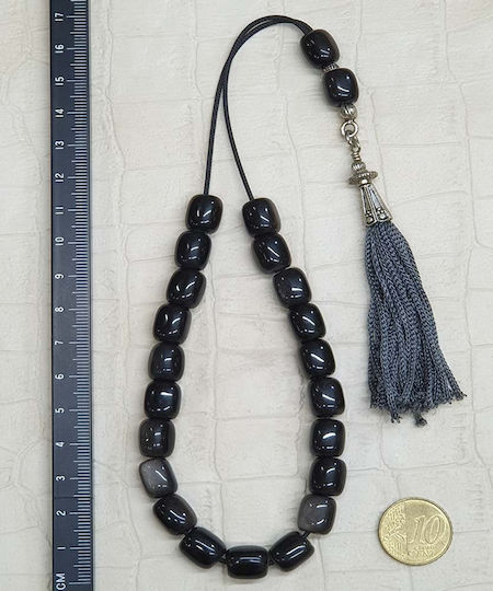 Roloi Komboloi Glass Worry Beads Black 31cm
