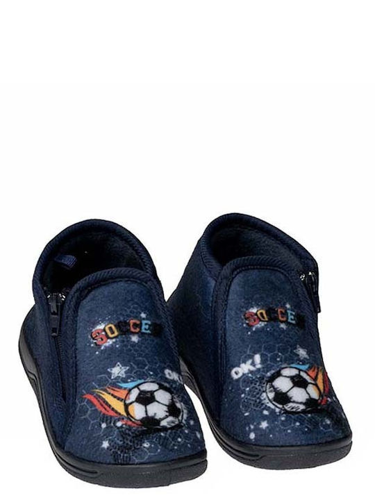 Παντόφλες Μποτάκια Navy Μπλε