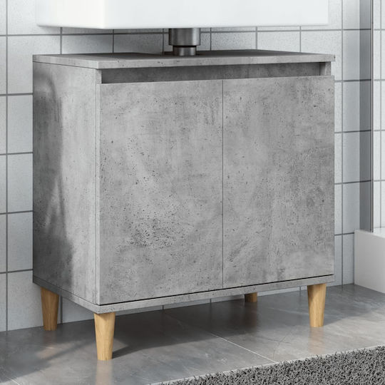 vidaXL Waschtisch ohne Waschbecken L58xB33xH60cm Gray