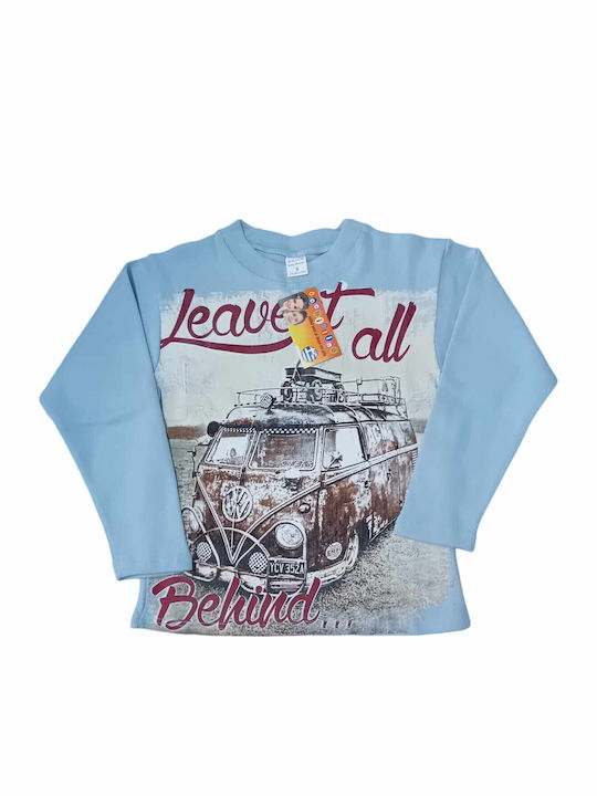 Kinderpullover Langarm Hellblau