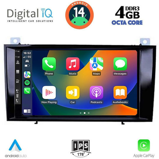 Digital IQ Car Audio System for Mercedes-Benz SLK 2004-2010 (Bluetooth/USB/WiFi/GPS/Apple-Carplay/Android-Auto) with Touch Screen 8"