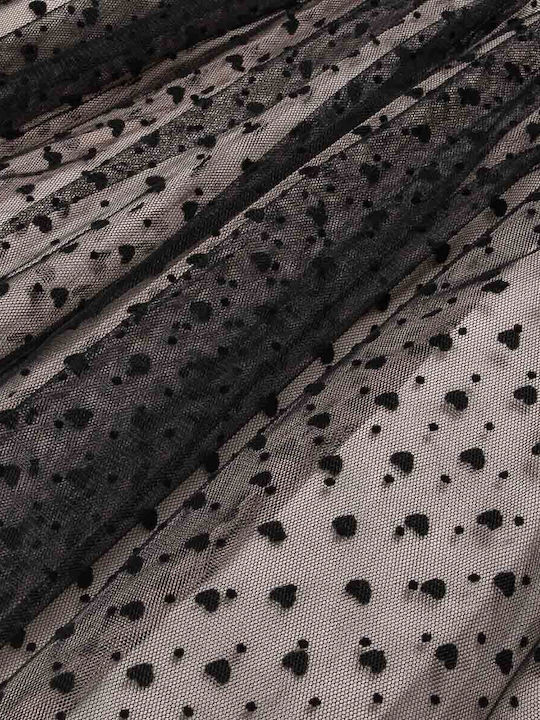 Children's Dress Long Sleeve Velvet Black