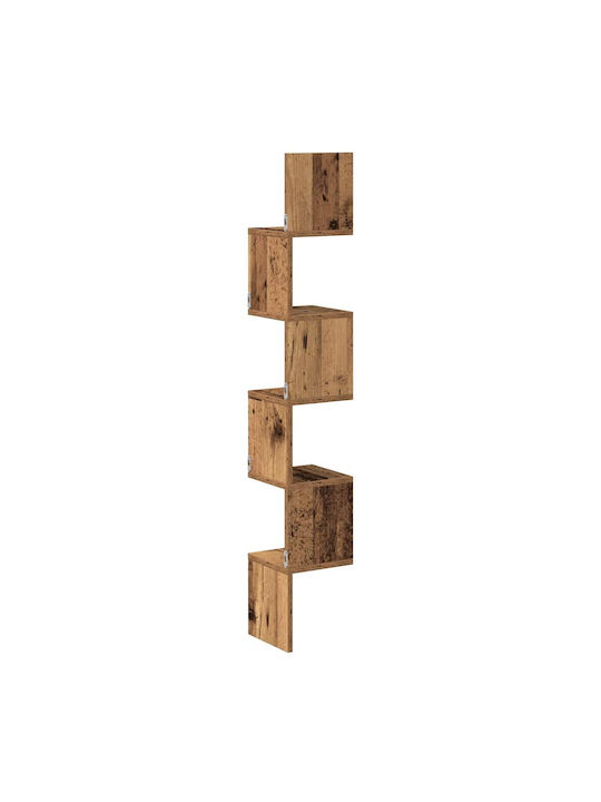 Ъглова Поставка Стенен Кафяв 20x20x127.5см.