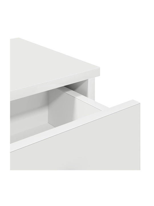 Wall Living Room Cabinet Made of Particle Board White 60x28x15cm