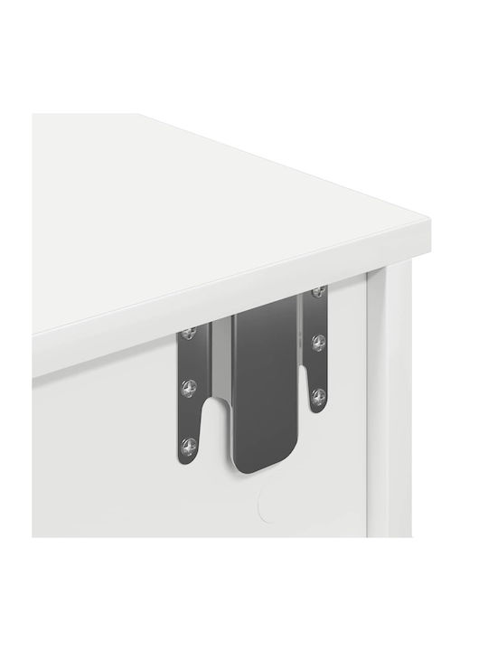 Wall Living Room Cabinet Made of Particle Board White 60x28x15cm