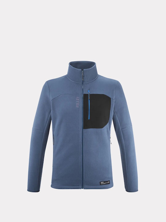 Ανδρική Ζακέτα Fleece με Κουκούλα Dark Denim