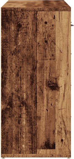 Μπουφές Ξύλινος με Συρτάρια Καφέ 88x30x64cm