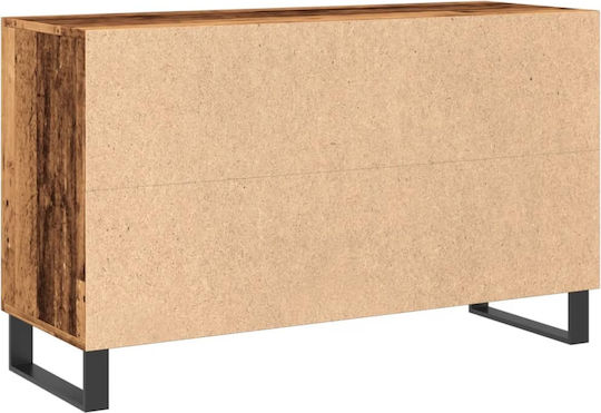 Sideboard made of Wood & Metal with Drawers Coffee 100x36x60cm