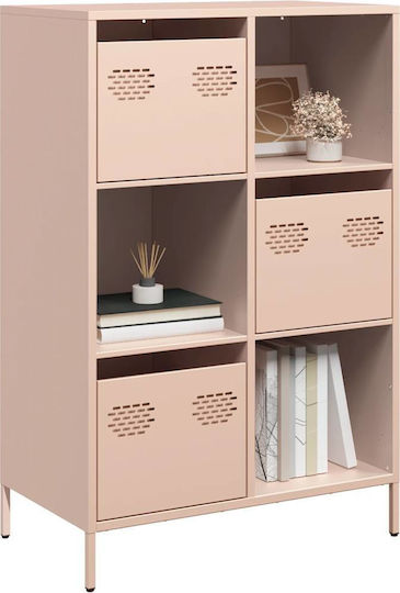 Bufet din Metal cu Sertare Roz 68x39x103.5cm