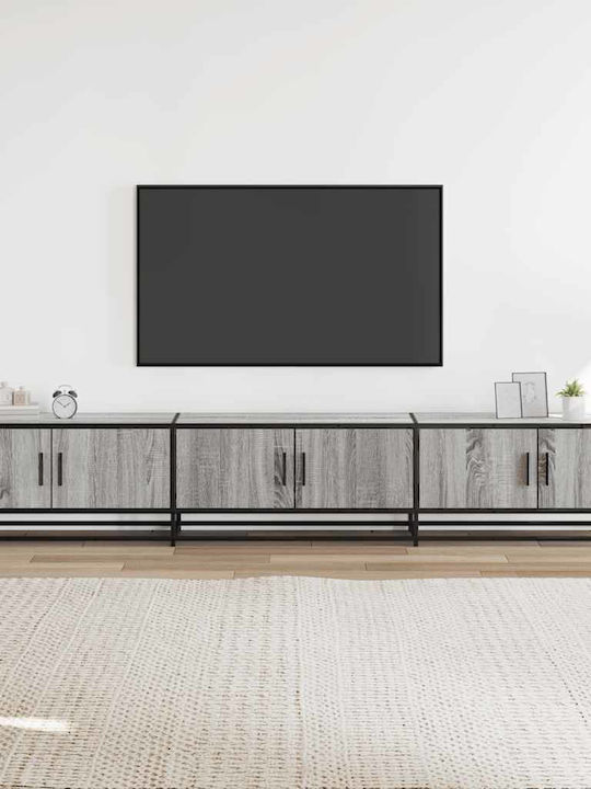 TV-Möbel aus Metall & Holz Grey Sonoma L240xB35xH41cm