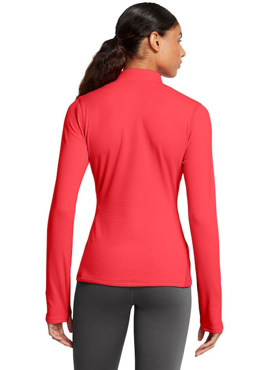 Under Armour Women's Athletic Blouse Long Sleeve Red