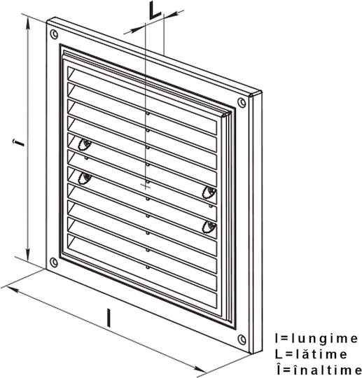 Vents Επιτοίχιος Εξαεριστήρας Μπάνιου 205mm
