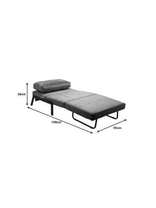 Fancy Armchair Bed Rotten Apple, Black 95x98x70cm