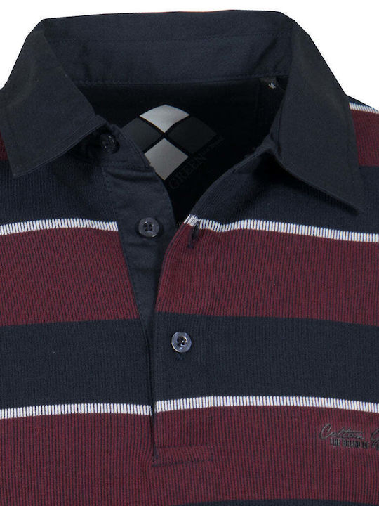 Поло Блуза Blue/burgundy