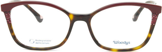 Woodys Barcelona Women's Brown Tortoise Prescription Eyeglass Frame BEGONIA 03