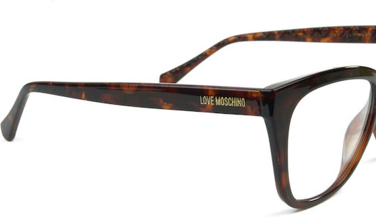 Moschino Plastic Eyeglass Frame Butterfly with Clip On Purple MOL071/CS MFX/HA