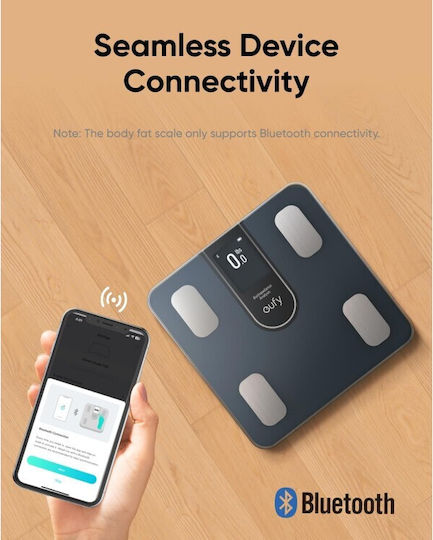 Anker Eufy C20 Smart Везна 180kg с анализ на мазнини и Bluetooth черна