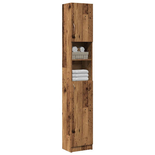 vidaXL Στήλη Μπάνιου Τοίχου Μ32xΒ25.5xΥ190cm Καφέ