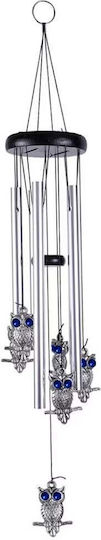 Fluffy Wind Chime 5 Metal Sound Tubes Home Garden Feng Shui Model 6 Owls