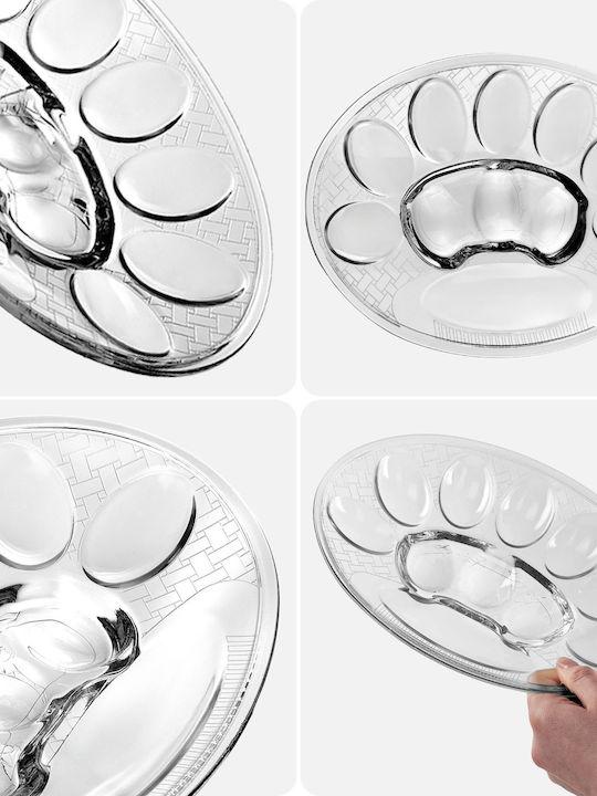Kadax Glass Decorative Platter Transparent 10cm