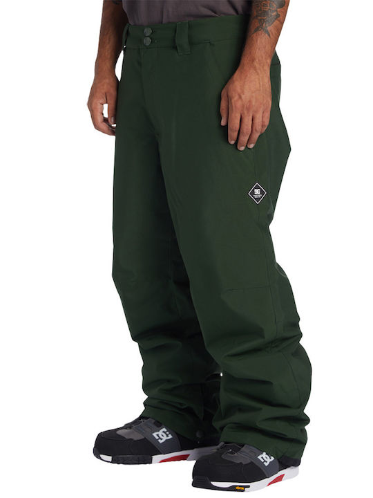 DC Chino Snow ADYTP03054-GZH0 Men's Trousers for Ski & Snowboard Green