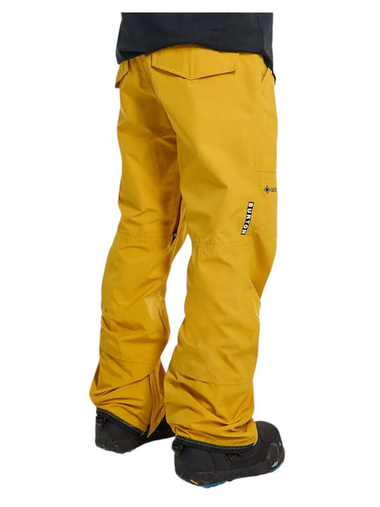 Burton Gore-tex 14991109702 Men's Trousers for Ski & Snowboard Yellow