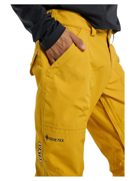 Burton Gore-tex 14991109702 Men's Trousers for Ski & Snowboard Yellow