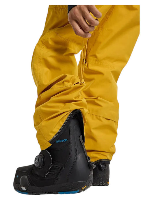 Burton Gore-tex 14991109702 Men's Trousers for Ski & Snowboard Yellow