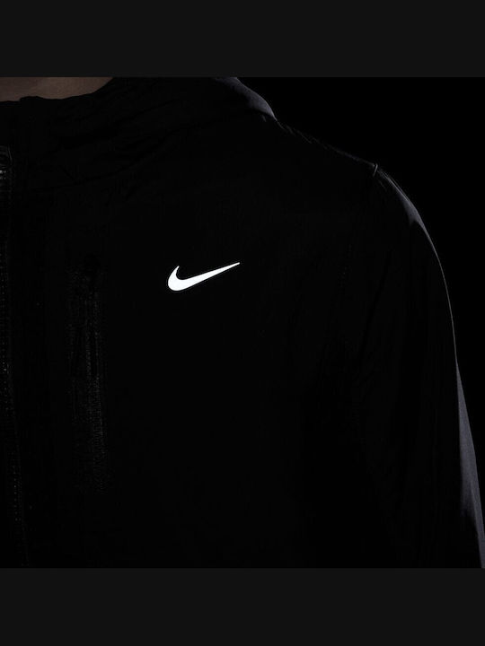 Αθλητική Παιδική Ζακέτα Fleece με Κουκούλα Μαύρο Sportswear