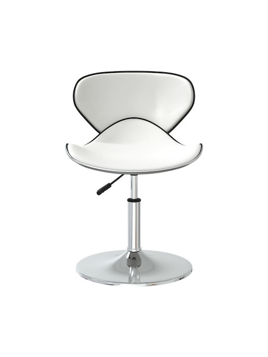 Stool Bar with Adjustable Height White 2pcs 45.5x45x61-76cm