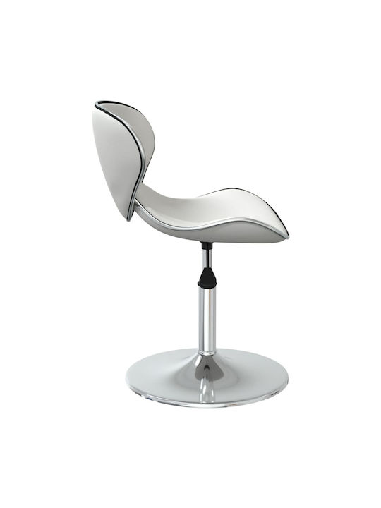 Stool Bar with Adjustable Height White 2pcs 45.5x45x61-76cm
