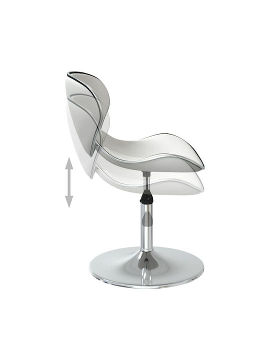Stool Bar with Adjustable Height White 2pcs 45.5x45x61-76cm