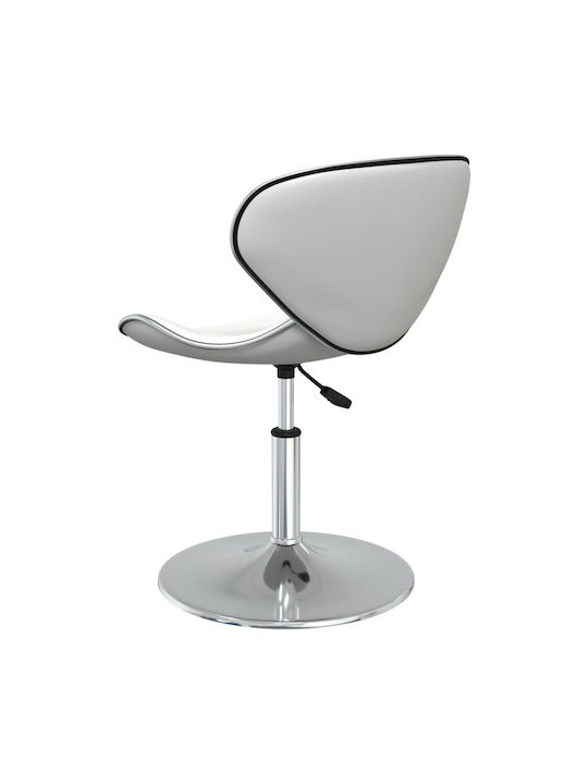 Stool Bar with Adjustable Height White 2pcs 45.5x45x61-76cm