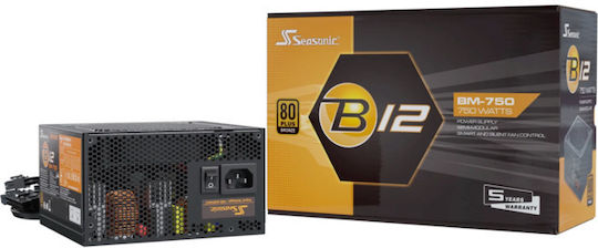 Seasonic B12 BM 750W Μαύρο Τροφοδοτικό Υπολογιστή Semi Modular 80 Plus Bronze