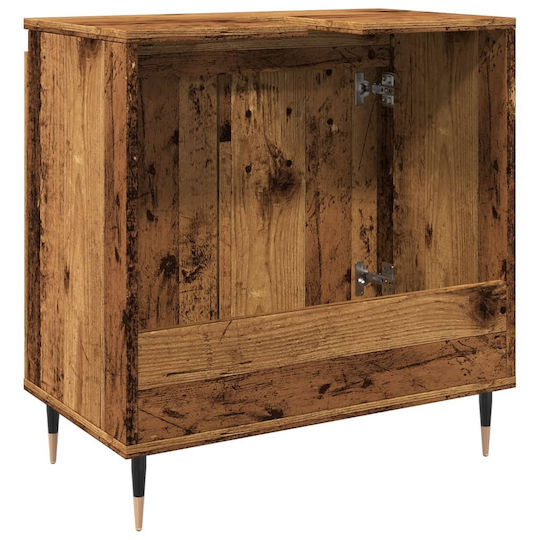 vidaXL Countertop without Sink L58xW33xH60cm Old Wood