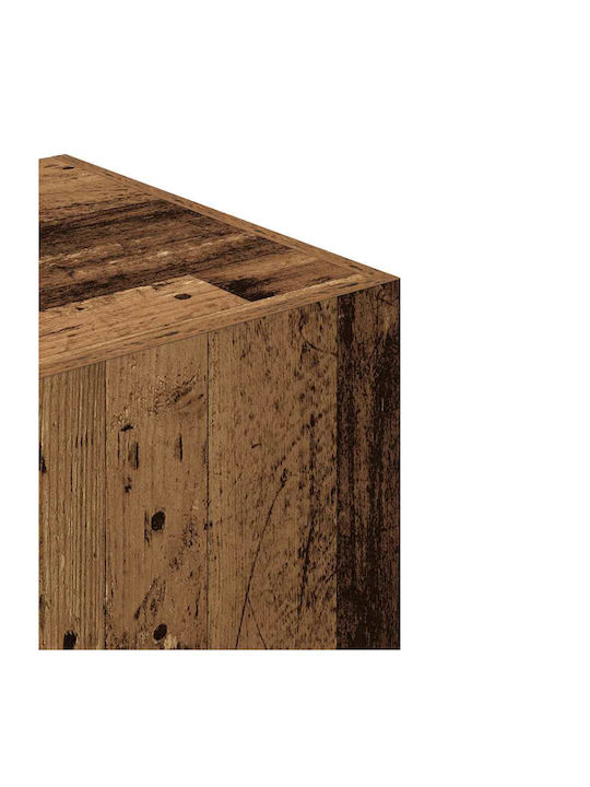 Double Door Wardrobe Old Wood 80x52x180cm