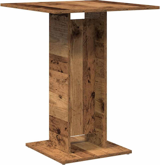 Bistro Квадратна Масa За Трапезария Дървена Кафява 60x60x75см