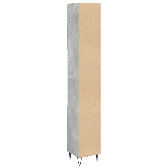 vidaXL Floor Bathroom Column Cabinet L30xD30xH190cm Gray