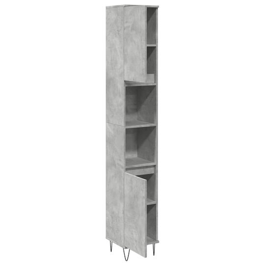 vidaXL Floor Bathroom Column Cabinet L30xD30xH190cm Gray