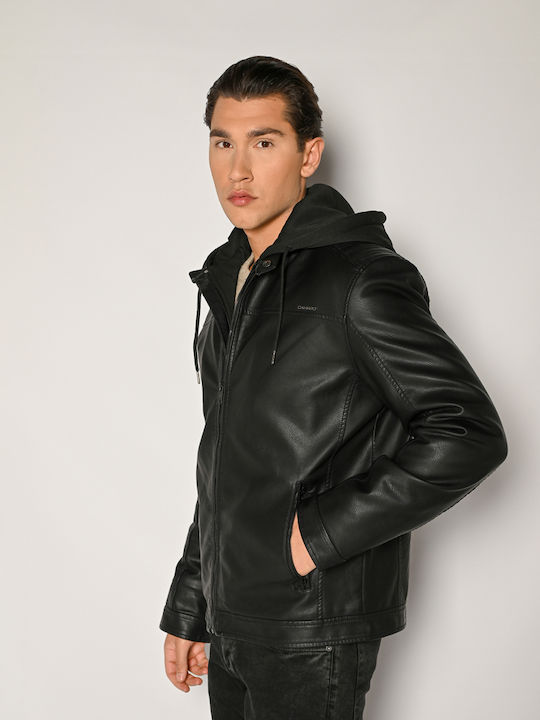 Faux Leather Jacket Black