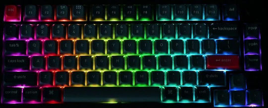 Keychron V1M-D1 Max QMK/VIA V1M-D1 Tastatură Mecanică de Gaming Fără Fir 75% cu Comutatoare Gateron Jupiter Red și Iluminare RGB (Engleză SUA) Carbon Black