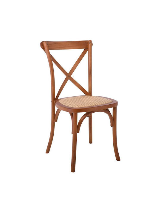 Destiny Cafe Wooden Chair Brown 50x52x89cm